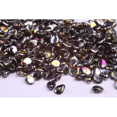 Preciosa Pip Beads 5x7mm Black Opaque Peacock 23980/280P3