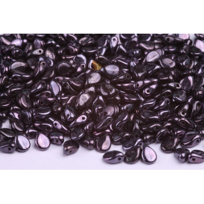 Preciosa Pip 5x7mm Black Picasso Blue 23980/65431 | Glass Beads