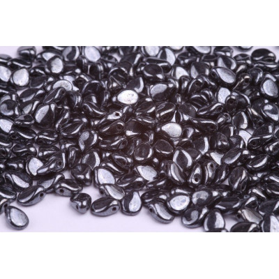 Preciosa Pip™ Beads 5x7mm Black Luster 23980 | Czech Glass Petals