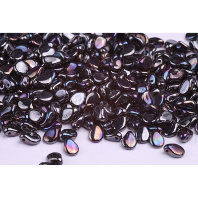 Preciosa Pip Beads 5x7mm Black Combi Luster 23980/91504