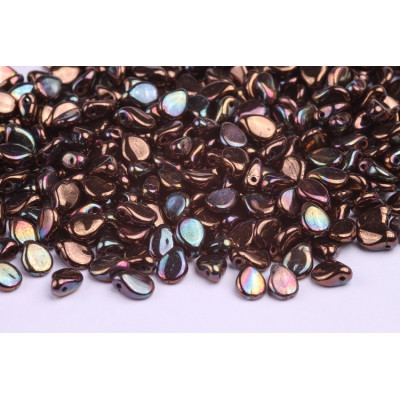 Preciosa Pip Beads 5x7mm Chocolate Rainbow 23980/15780 | Czech Glass