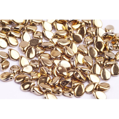 Preciosa Pip Beads 5x7mm Gold Metallic 23980/26443 | Czech Glass