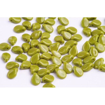 Preciosa Pip Beads 5x7mm Olivine Opaque 53420 | Czech Glass Petals