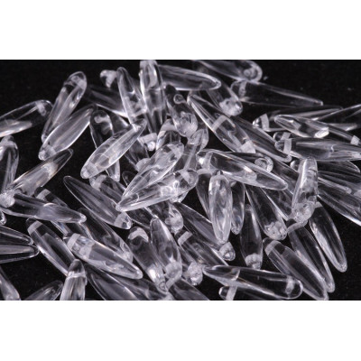 Crystal Czech Glass Thorn Beads 5x16mm Preciosa 00030 | 12pcs