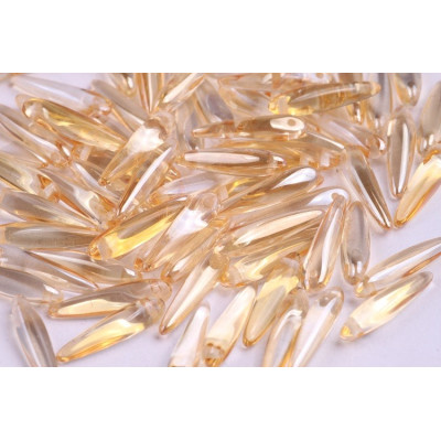 Preciosa Thorn Glass Beads 5x16mm Crystal Blond Flare 00030/23901