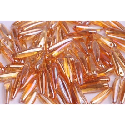 Preciosa Thorn Beads 5x16mm Crystal Honey Gold 22500 | Glass Spikes