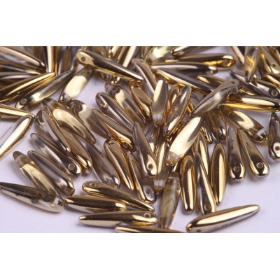 Preciosa Thorn Beads 5x16mm Amber Crystal 26441 | Czech Glass Spikes