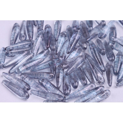 Preciosa Thorn Beads 5x16mm Crystal Blue Terracota 15464 | 12pcs