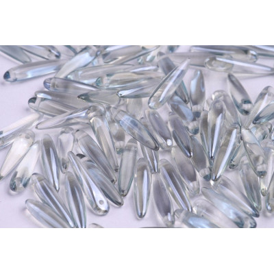 Preciosa Thorn Beads 5x16mm Crystal Laguna 23701 | Czech Spikes