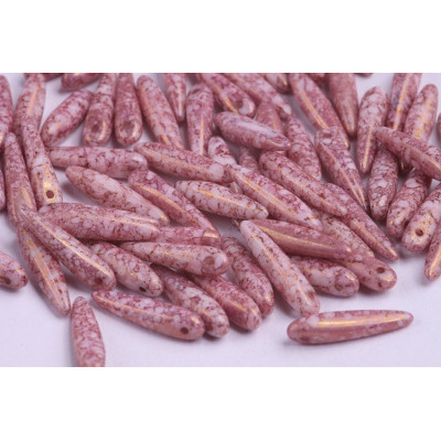 Preciosa Thorn 5x16mm Violet Terracotta 15496 | Czech Glass Spikes