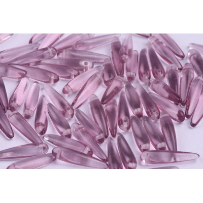 Preciosa Thorn Beads 5x16mm Amethyst Transparent 20040 | Glass