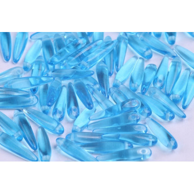 Preciosa Thorn Beads 5x16mm Aquamarine 60020 | Czech Glass