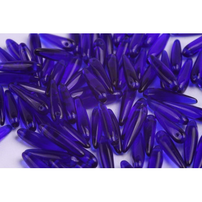 Preciosa Thorn Beads 5x16mm Sapphire Blue 30090 | Czech Glass