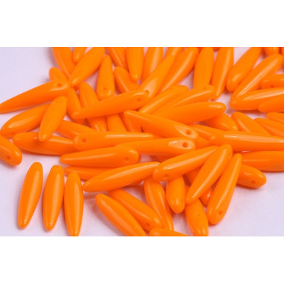 Preciosa Thorn Beads 5x16mm Orange Opaque 93120 | Czech Glass