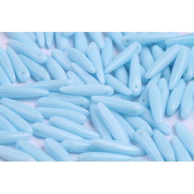 Preciosa Thorn Spike Beads 5x16mm Turquoise Opaque 63020 | 12 pcs