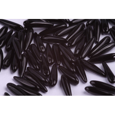 Preciosa Thorn Spikes 5x16mm Opaque Jet Black 23980 | Czech Beads