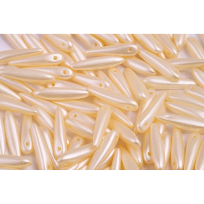 Preciosa Thorn Beads 5x16mm Pastel Cream 02010/25039 | Czech Glass