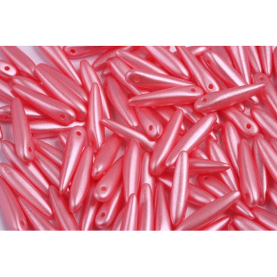 Preciosa Thorn Beads 5x16mm Pastel Light Coral 25007 | Czech Glass