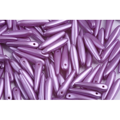 Preciosa Thorn Beads 5x16mm Pastel Lila 02010/25012 | Czech Glass