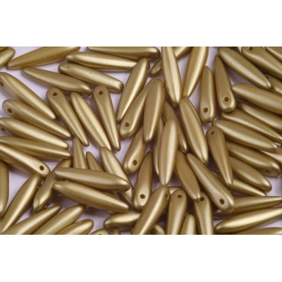 Preciosa Thorn Beads 5x16mm Golden Champagne 25021 | Czech Glass