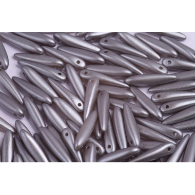 Preciosa Thorn Beads 5x16mm Pastel Light Grey 02010/25028