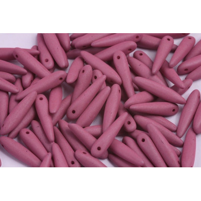 Preciosa Thorn Beads 5x16mm Wine Lees Silk Matte 29565 | Czech Glass