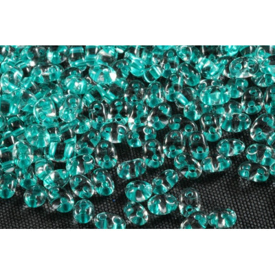 Preciosa Twin 2-Hole Teal 68258 2.5x5mm | Czech Glass Beads