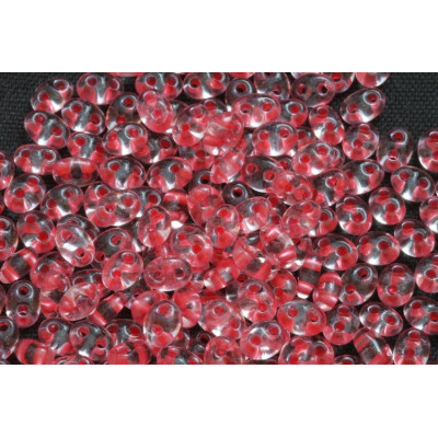 Preciosa Twin Beads 2.5x5mm Siam Red 38998 | Two-Hole Glass Beads