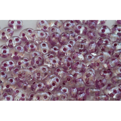 Preciosa Twin Two-Hole Beads Violet 2.5x5mm 10g | Czech Glass