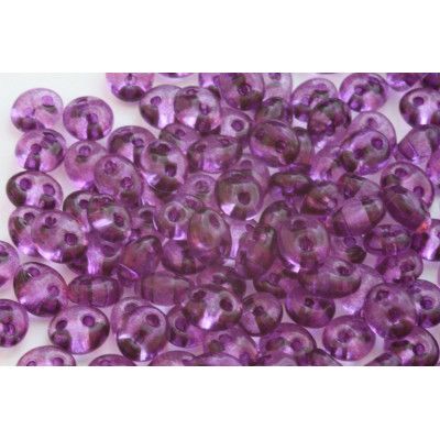 Preciosa Twin Beads 2.5x5mm Amethyst Purple 37 | Czech Glass