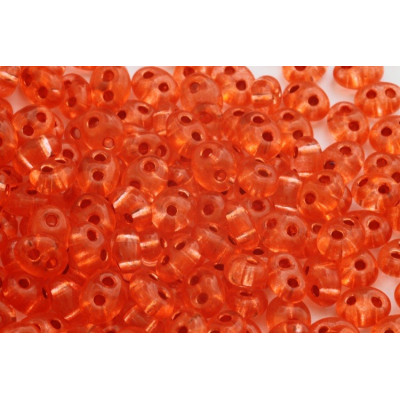Preciosa Twin Beads Orange Hyacinth 38 2.5x5mm | Czech Glass