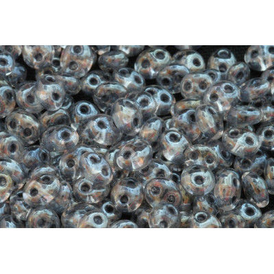 Czech Glass Preciosa Twin Beads 2.5x5mm Grey 41 | 10g