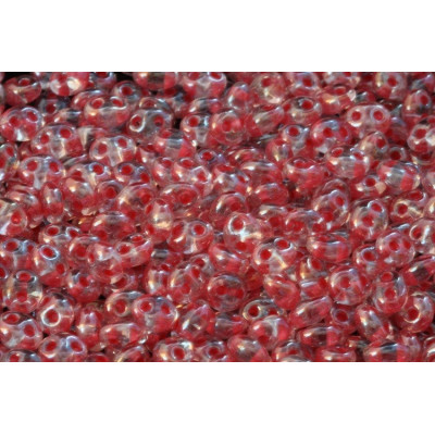 Preciosa Twin 2-hole Beads 2.5x5mm Red 47 | Czech Glass Beads