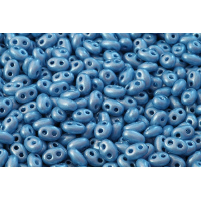 Preciosa Twin 2-Hole Beads Light Blue 16736 | 2.5x5mm Czech Glass
