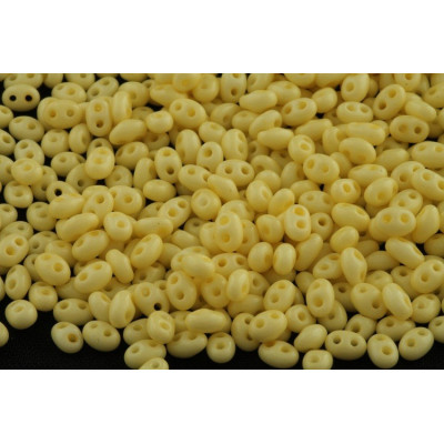 Preciosa Twin Two-Hole Beads 2.5x5mm Yellow 60 | Czech Glass