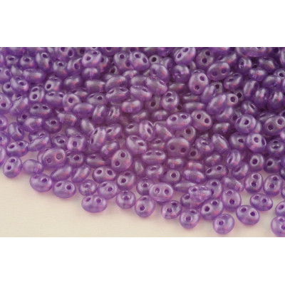 Preciosa Twin Beads 2.5x5mm Violet 08328 | Czech Glass Beads