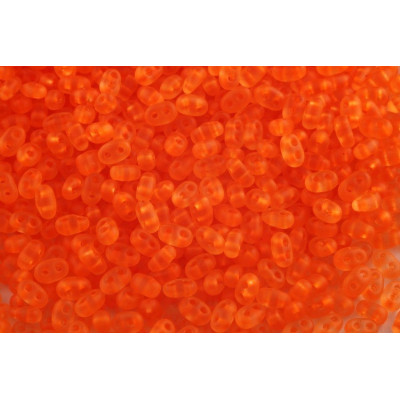 2-Hole Preciosa Twin Beads Matte Orange 38789 2.5x5mm | Czech Glass