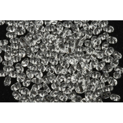 Preciosa Twin Beads 2.5x5mm Crystal | Czech Glass Two-Hole Beads