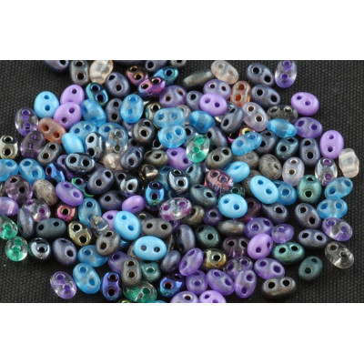Preciosa Twin Two-Hole Beads 2.5x5mm Mix 95 | Czech Glass
