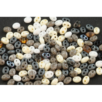 Preciosa Twin Beads 2.5x5mm Mix 97 | Czech Glass 2-Hole Beads