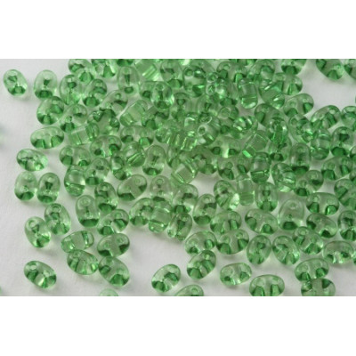 Preciosa Twin Beads Peridot Green 108 | 2.5x5mm Czech Glass