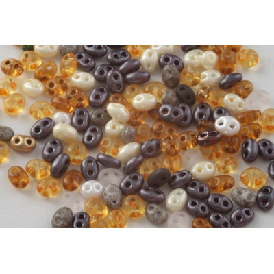 Preciosa Twin 2.5x5mm Mix 109 | Czech Two-Hole Glass Beads