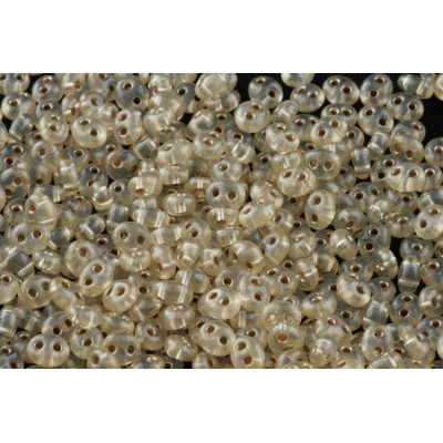 Preciosa Twin Two-Hole Beads Grey 0450/78092 2.5x5mm | Glass Beads