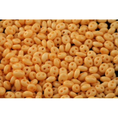 Preciosa Twin 2-Hole Beads Orange 03183 | 2.5x5mm Czech Glass