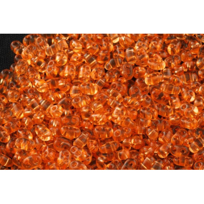 Orange Preciosa Twin Two-Hole Beads 2.5x5mm 01184 | Czech Glass