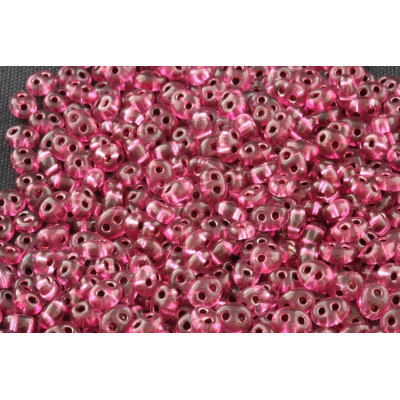 Preciosa Twin Beads 2.5x5mm Pink 0530/B2707 | Czech Glass
