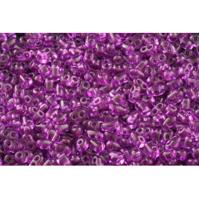 Preciosa Twin Beads 2.5x5mm Amethyst Purple 0480/B2003 | Czech Glass