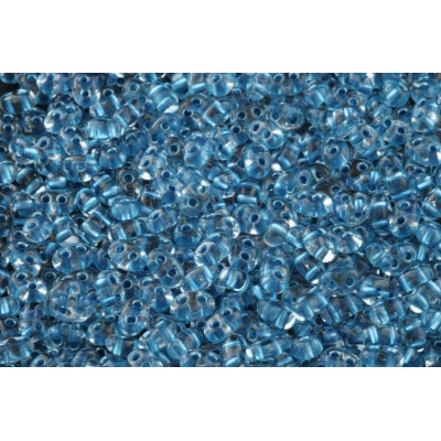 Preciosa Twin 2-Hole Beads Blue 0370/68236 | 2.5x5mm Czech Glass