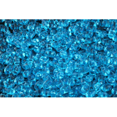 Czech Twin Two-Hole Beads 2.5x5mm Blue 01134 | Preciosa