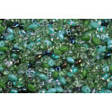 Green Mix Preciosa Twin Two-Hole Beads 161 2.5x5mm | Czech Glass